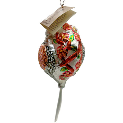 Christopher Radko Two Turtle Doves 12 Days Of Christmas Tree Ornament 9893