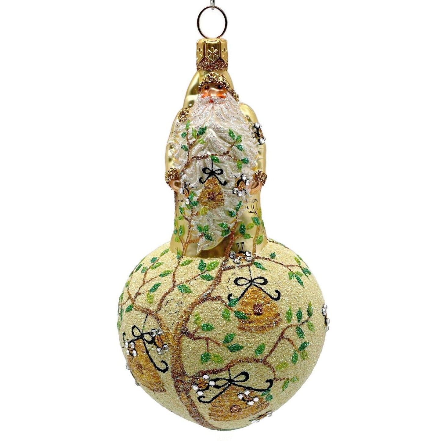 Patricia Breen Spearman Santa Bees Bugs Beehive Spring Christmas Ornament 2562
