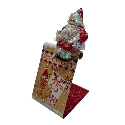Patricia Breen Christmas Is Here Gingerbread Santa Snowflakes Standing Ornament