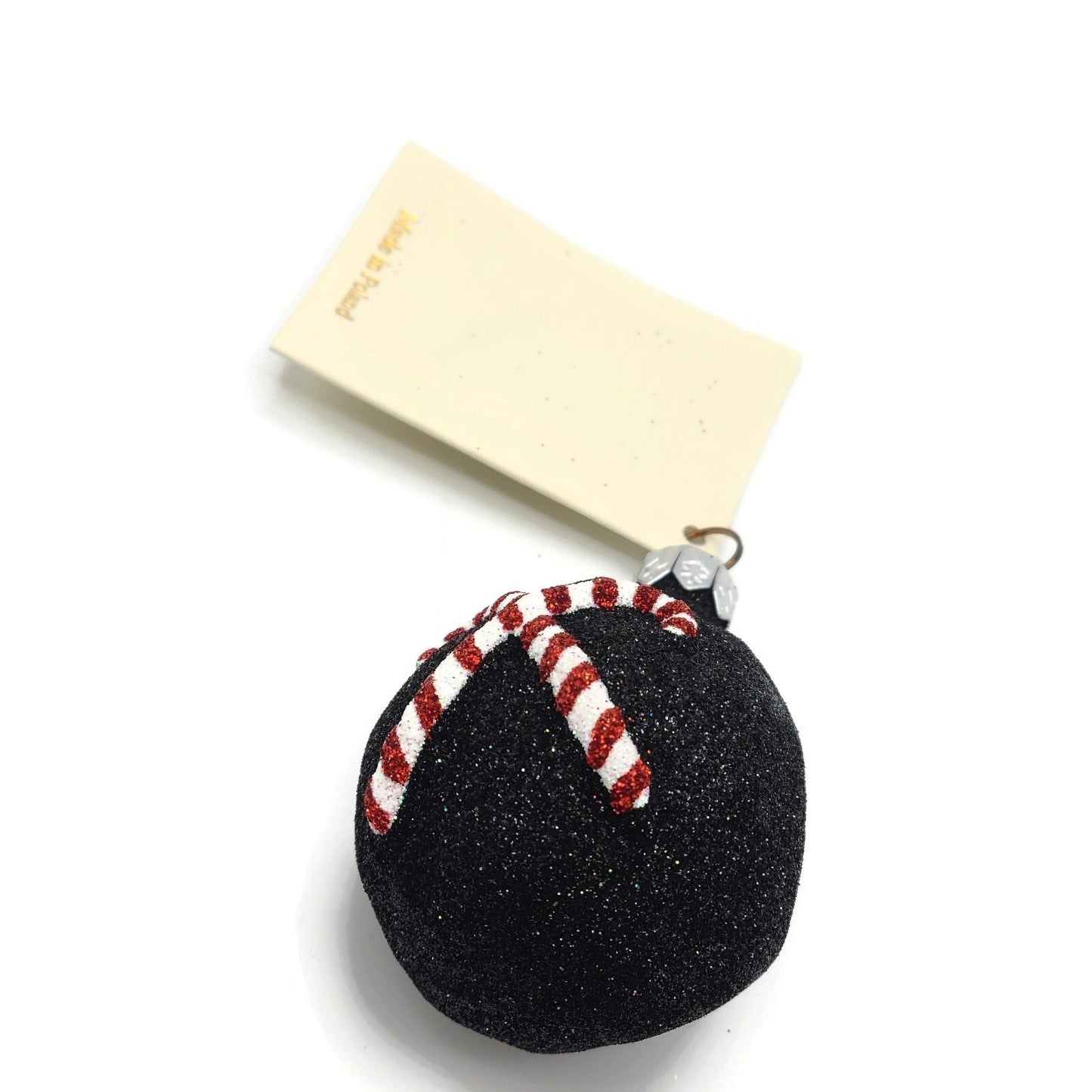 Patricia Breen Peppermint Sack Black Candy Canes Christmas Holiday Tree Ornament