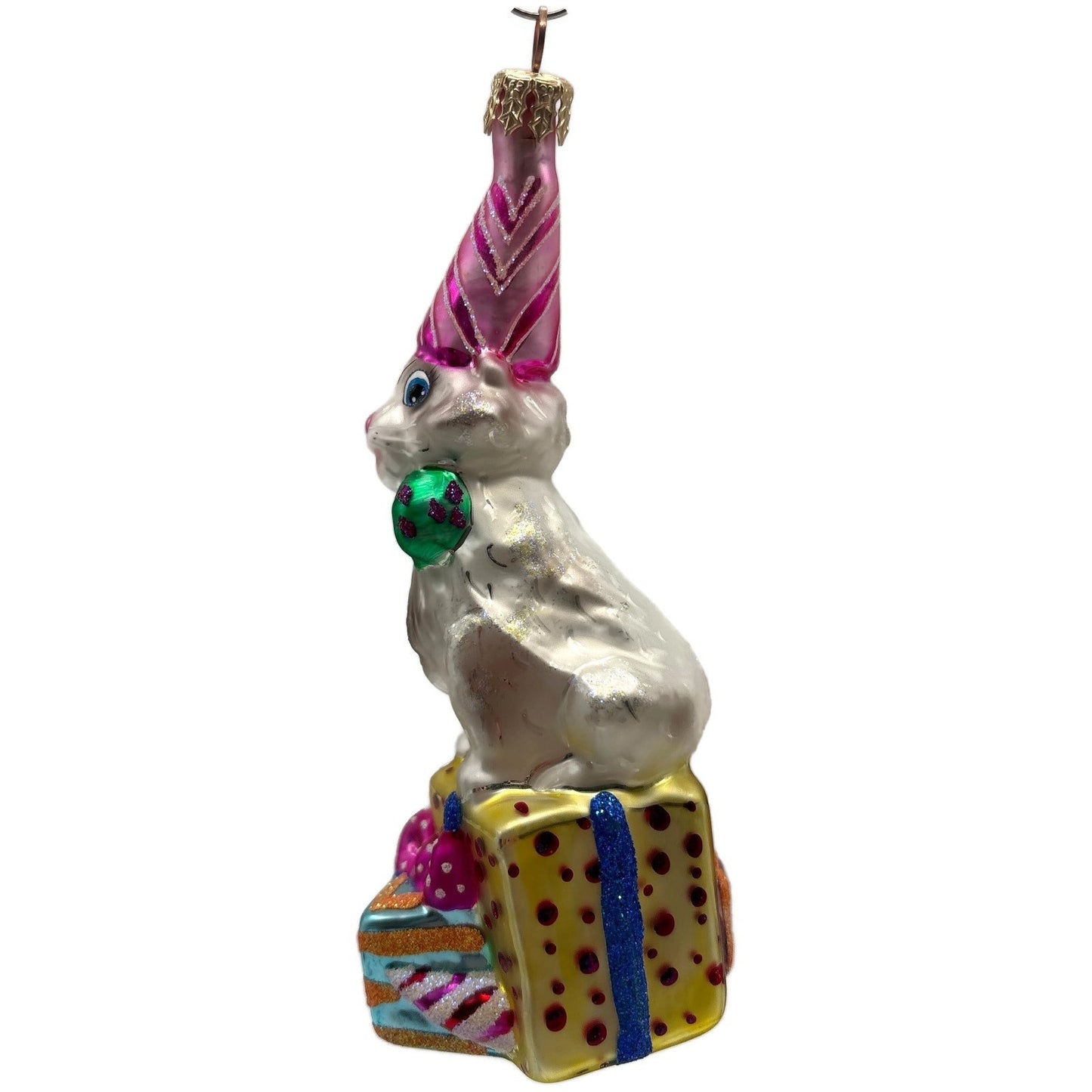 Christopher Radko Party Puss Cat Gifts Easter Christmas Tree Ornament 01-0403-0