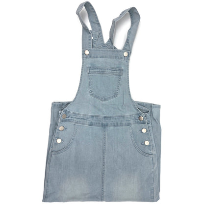 Denim Overall Dress Light Indigo Blue The Esther Women’s Small Boutique Fashion
