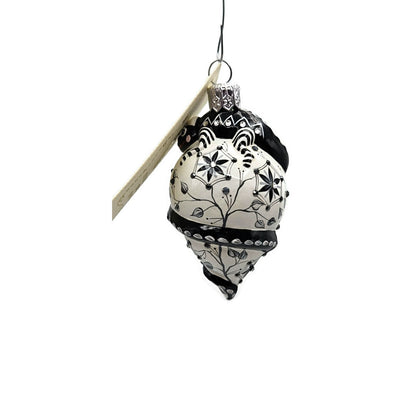 Patricia Breen Topping Chameleon Chinoiserie Black Christmas Tree Ornament CO