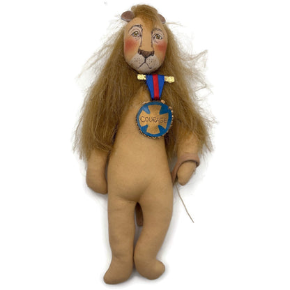Gladys Boalt Cowardly Lion Wizard Of Oz Fabric Christmas Tree Ornament Signed