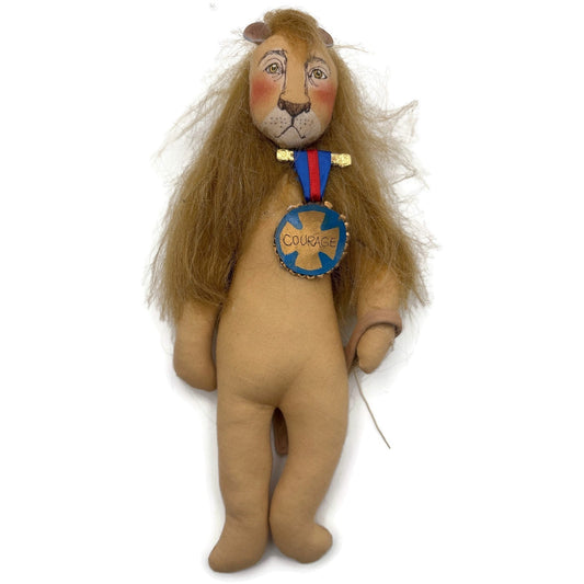 Gladys Boalt Cowardly Lion Wizard Of Oz Fabric Christmas Tree Ornament Signed