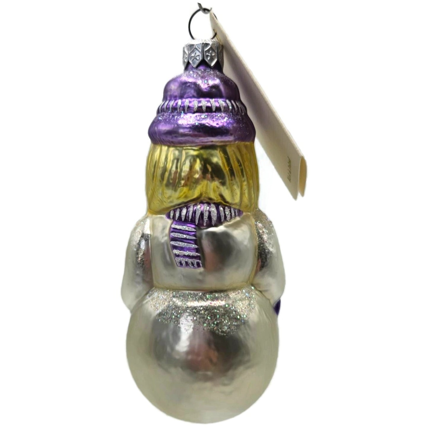 Patricia Breen Snow Woman Purple Pearl Winter Scarf Christmas Tree Ornament