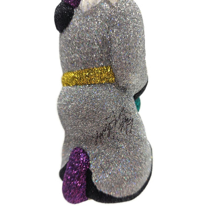 Larry Fraga Jazzy Santa Saxophone Glitter Series Christmas Ornament Signed Tag