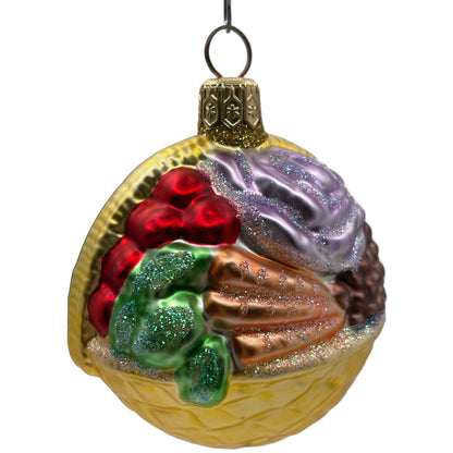 Patricia Breen Winter Vegetable Basket Gold Fall Christmas Holiday Ornament 9652