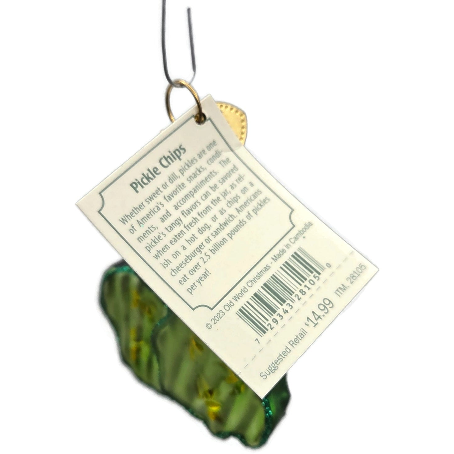 Pickle Chips Ornament: Old World Christmas Green Vegetable OWC
