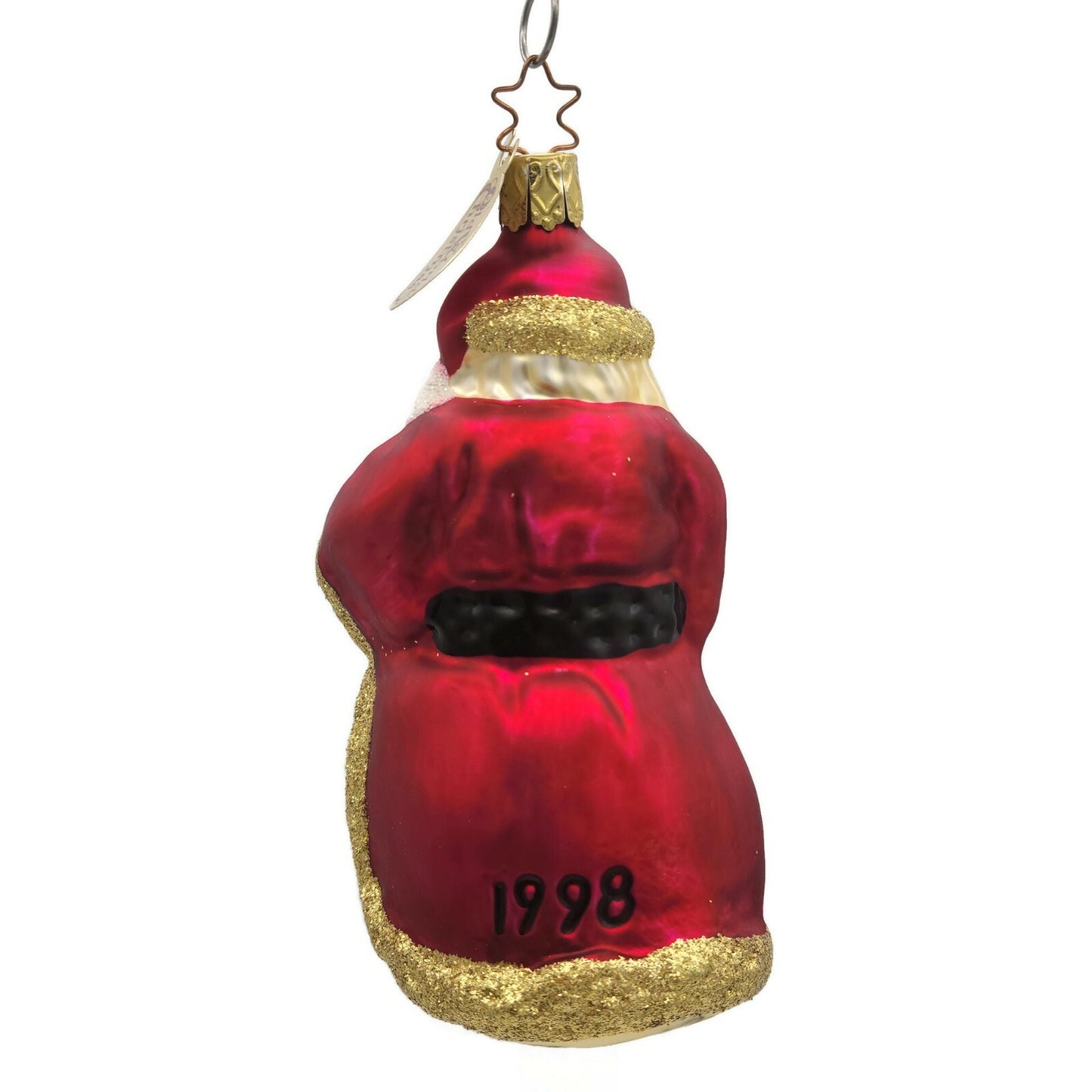 Inge Glass Ornament Bountiful Santa Claus Old World Christmas EM Merck Signed