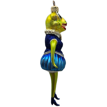 Slavic Treasures Mrs. Happy Hoppy Frog Frolic Halloween Christmas Ornament