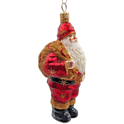 Patricia Breen Nordstrom Santa Claus Red Moon Star Celestial Christmas Ornament