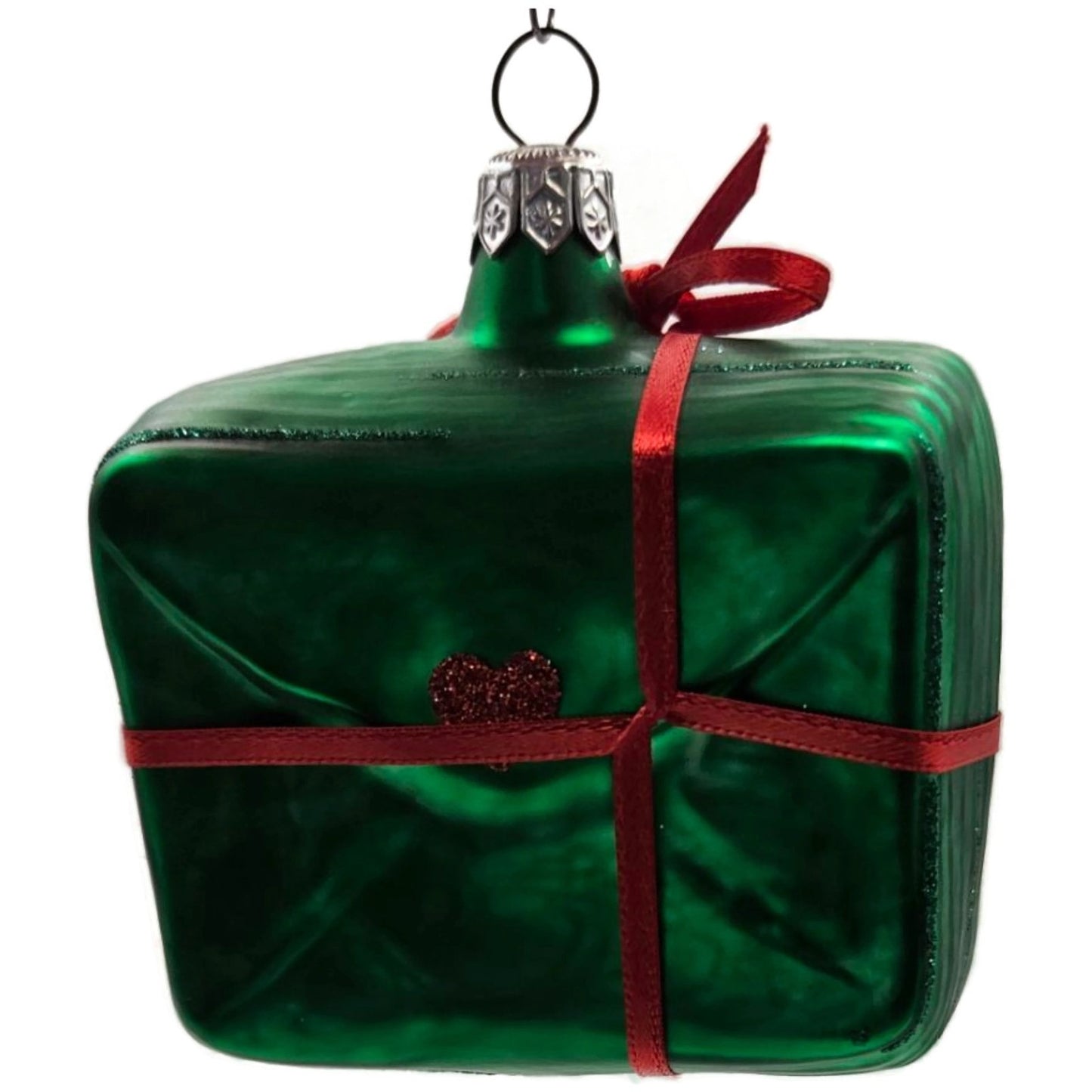 Patricia Breen Letter to My Beloved Green Red Ribbon Valentine Postcard Ornament