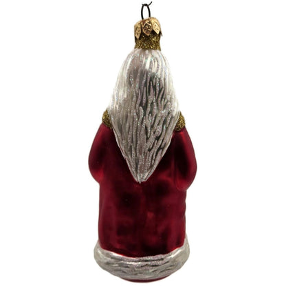 Patricia Breen Round Midnight Red Santa Claus Father Time Christmas Ornament