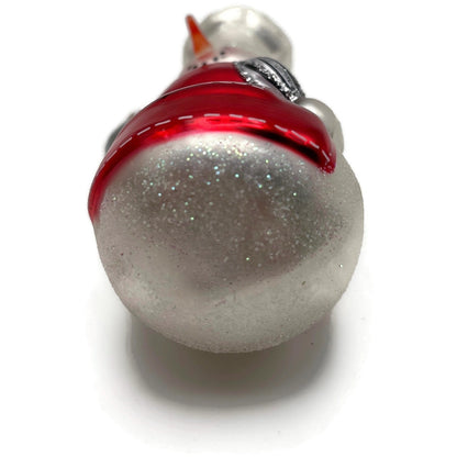 Snowman Chef Red Apron Silver Holiday Christmas Tree Ornament Williams Sonoma