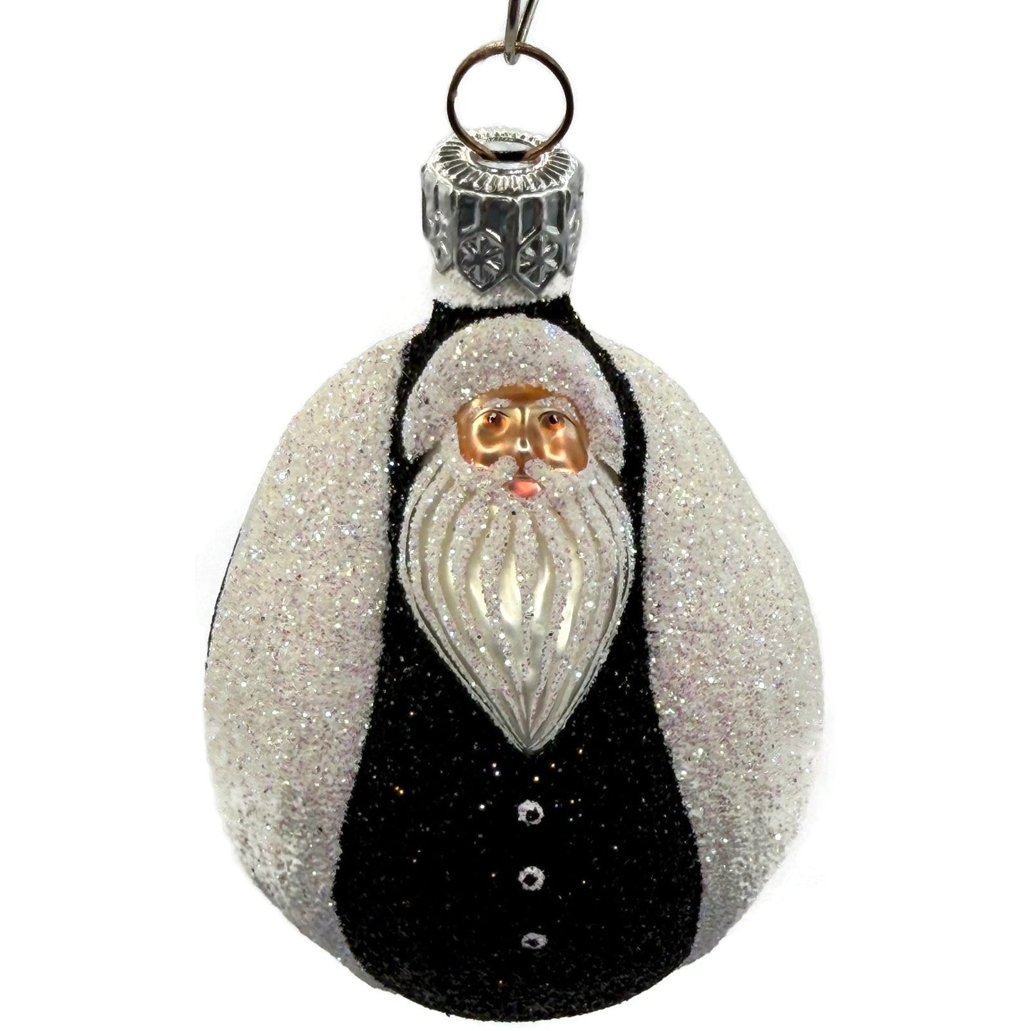Patricia Breen Santa Ladybug Black Buttons Polka Dots Christmas Ornament 2133