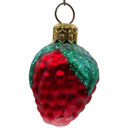 Patricia Breen Frosted Raspberry Red Fruit Summer Christmas Tree Ornament