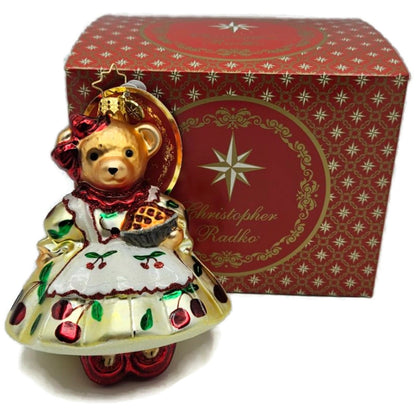 Christopher Radko Muffys Slice of Sweetness Bear Christmas Ornament 1022925