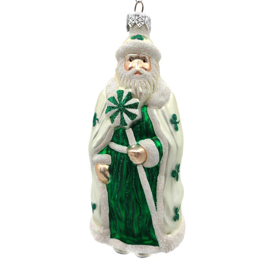 Patricia Breen Santa of the North Shamrocks St Patricks Day Christmas Ornament