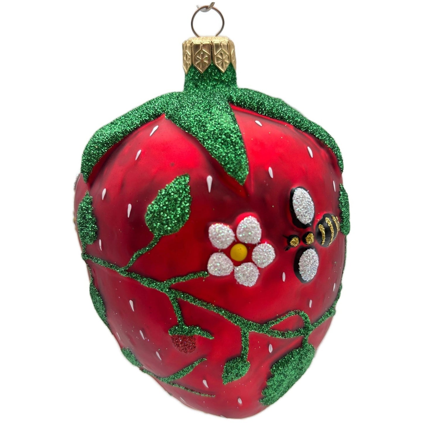 Patricia Breen Grande Strawberry Bees Fruit Red Spring Christmas Ornament NM