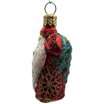 Patricia Breen Super Miniature Santa for Jason Red Snow Christmas Tree Ornament