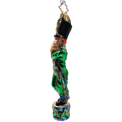 Christopher Radko Nutcracker Soldier Playing A Flute Christmas Tree Ornament