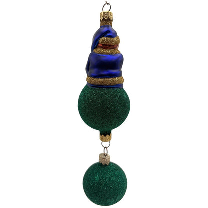 Patricia Breen Jingles The Elf Blue Suit Green Ball Christmas Ornament 9900HCB