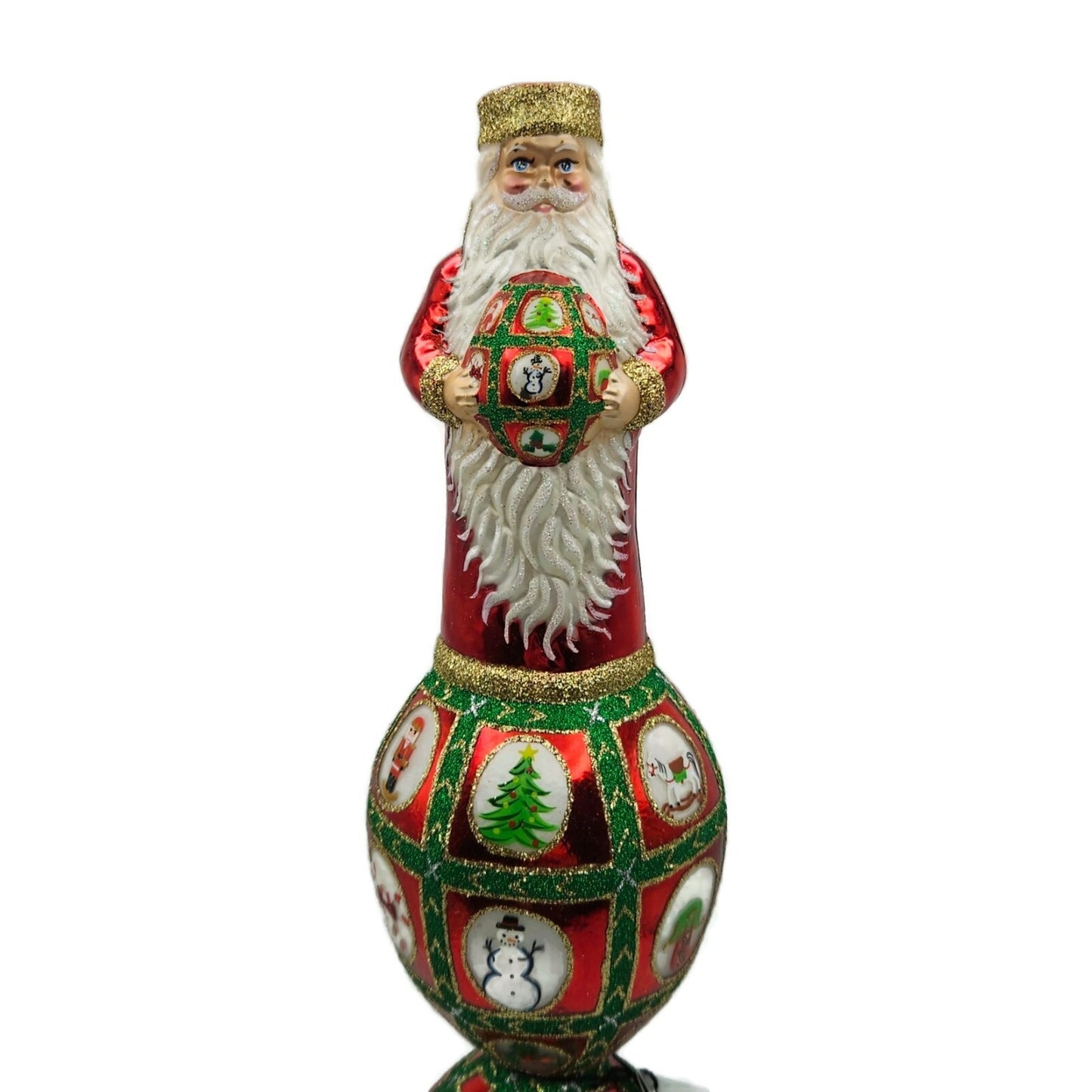 David Strand Faberge Santa Finial Noel Kurt Adler Christmas Tree Topper DS1189