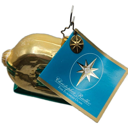 Christopher Radko Memory Waves Gold Vintage Radio Christmas Ornament Rare