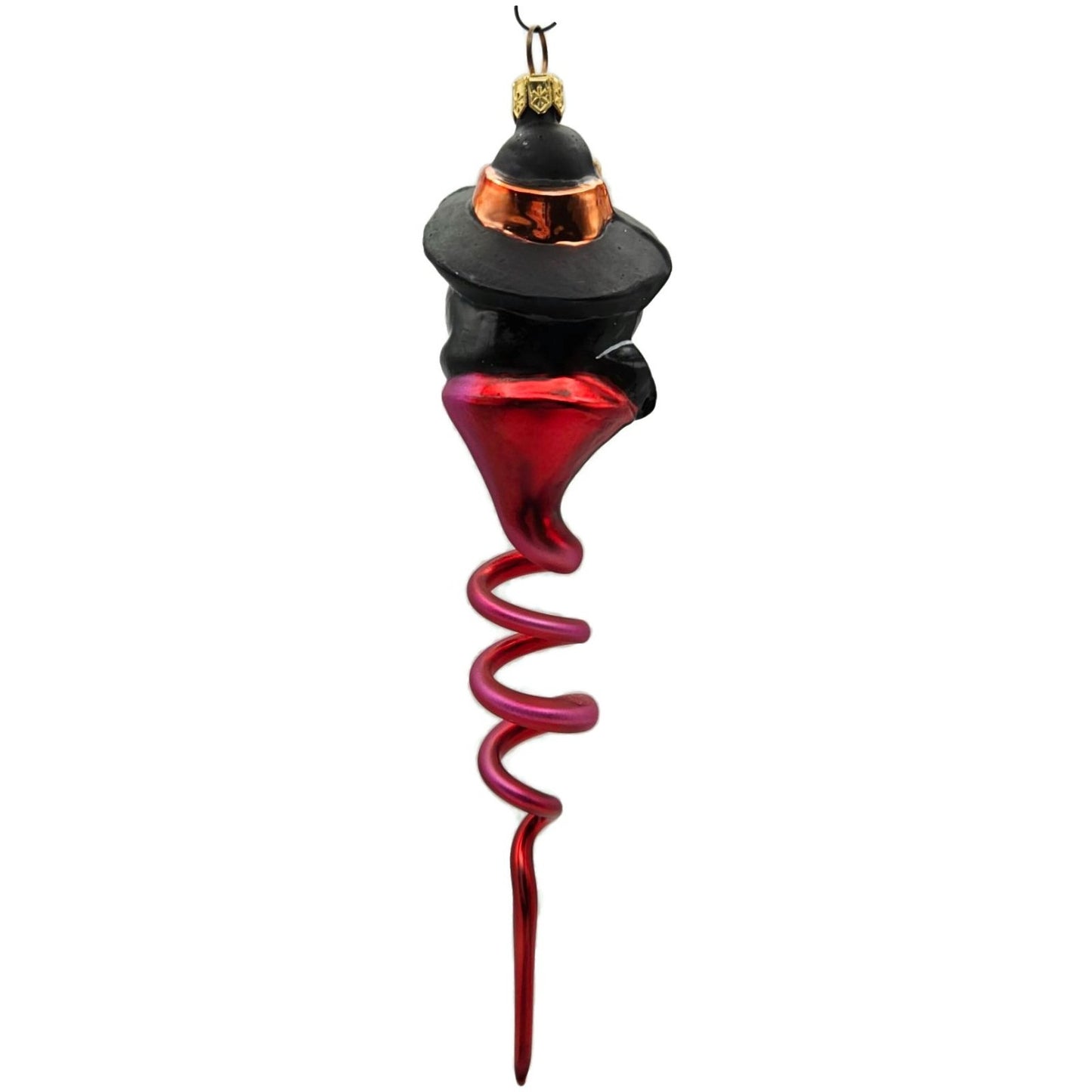 Christopher Radko Spiral Swirl Cat Hat Halloween Christmas Ornament 99-070-0