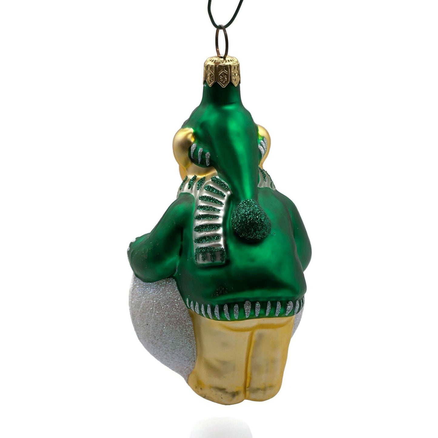 Patricia Breen Henry The Baby Bear Snowball Green Hat Scarf Christmas Ornament