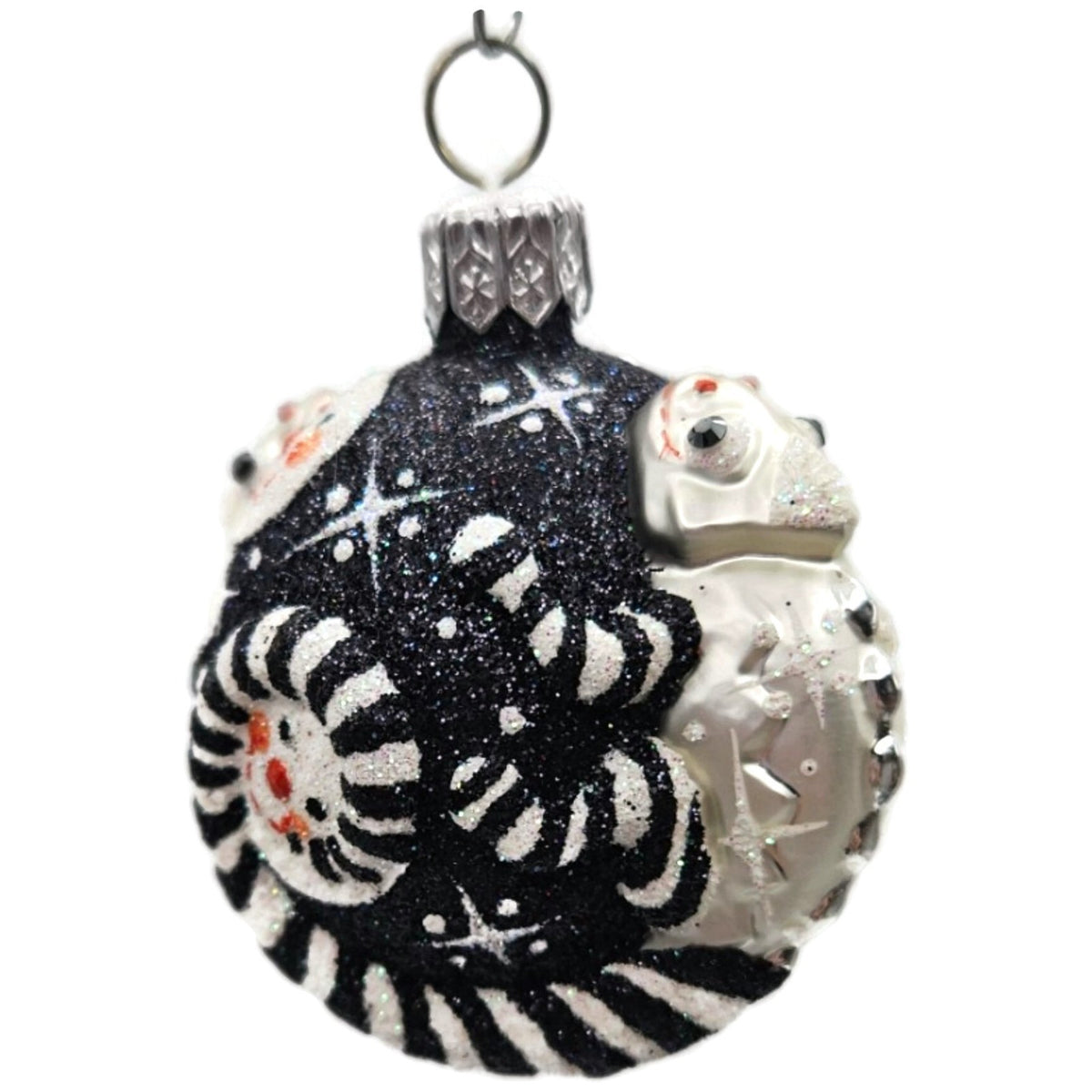 Patricia Breen For James Twice Snow Faces Chameleon Christmas Ornament 2581
