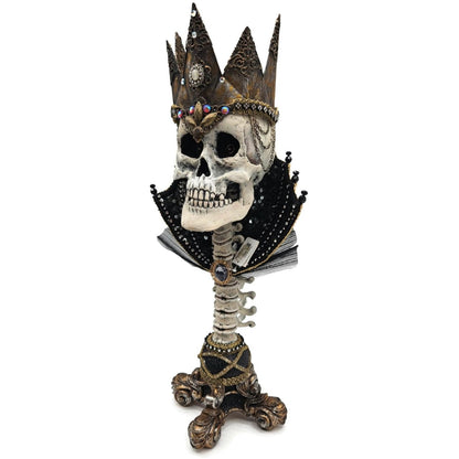 Katherine’s Collection Krooked Kingdoom Skeleton King Halloween Candle Holder