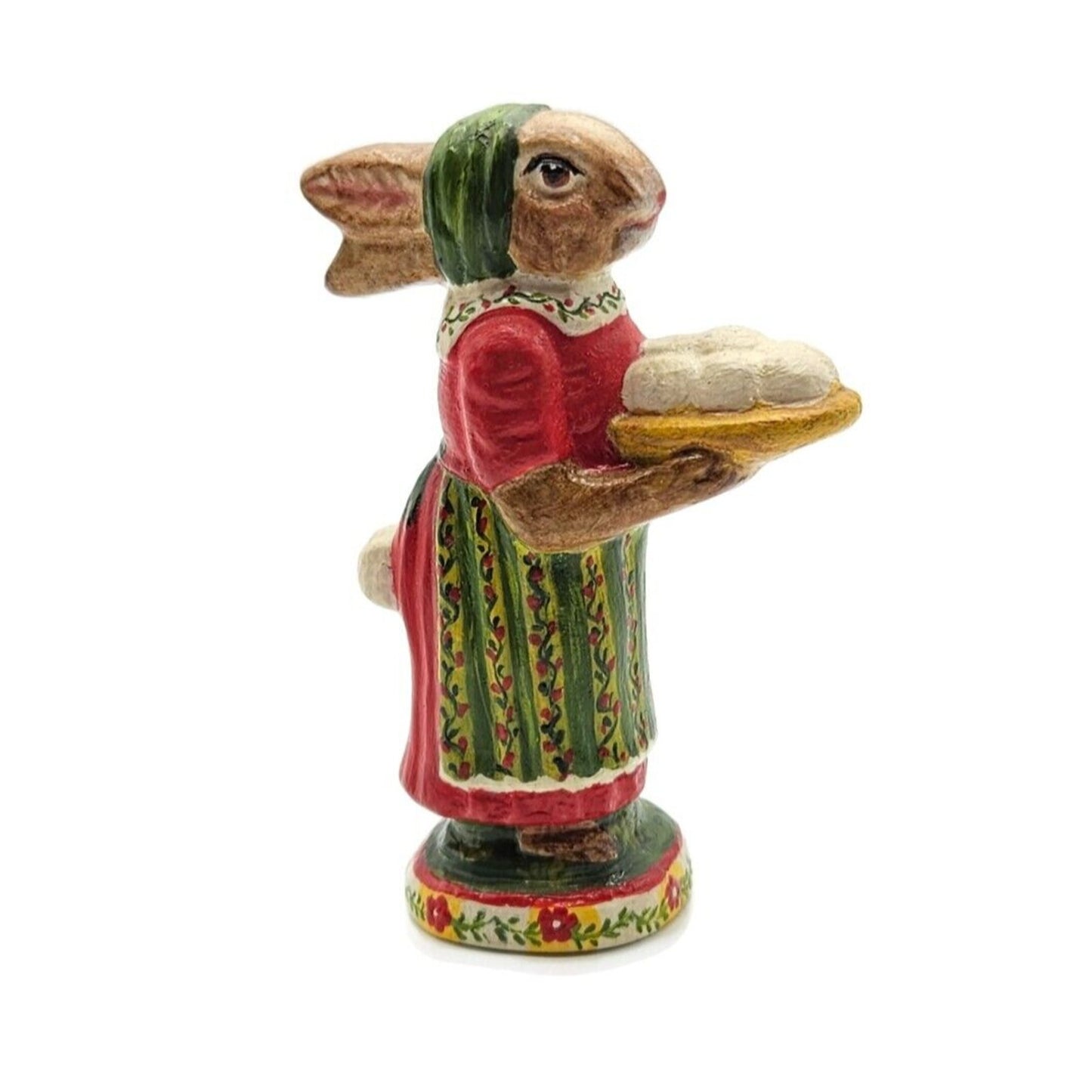 Bittersweet House Mother Rabbit with Eggs Signed Kathryn Campbell Chalkware
