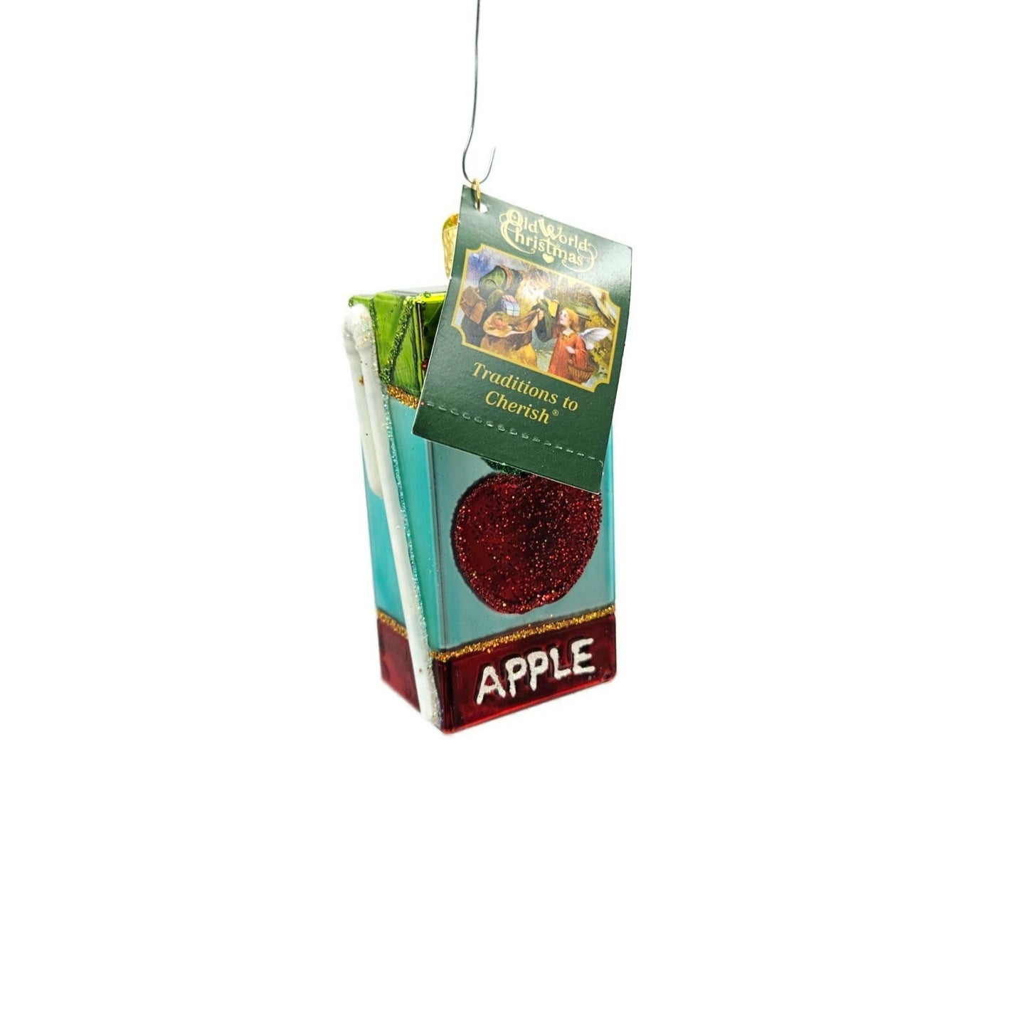 Old World Christmas Apple Juice Box Christmas Holiday Tree Ornament OWC 2019