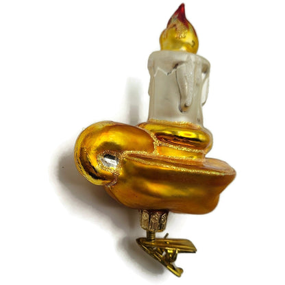 Christopher Radko Jack's Candlestick Gold Clip On Christmas Ornament 99-153-0