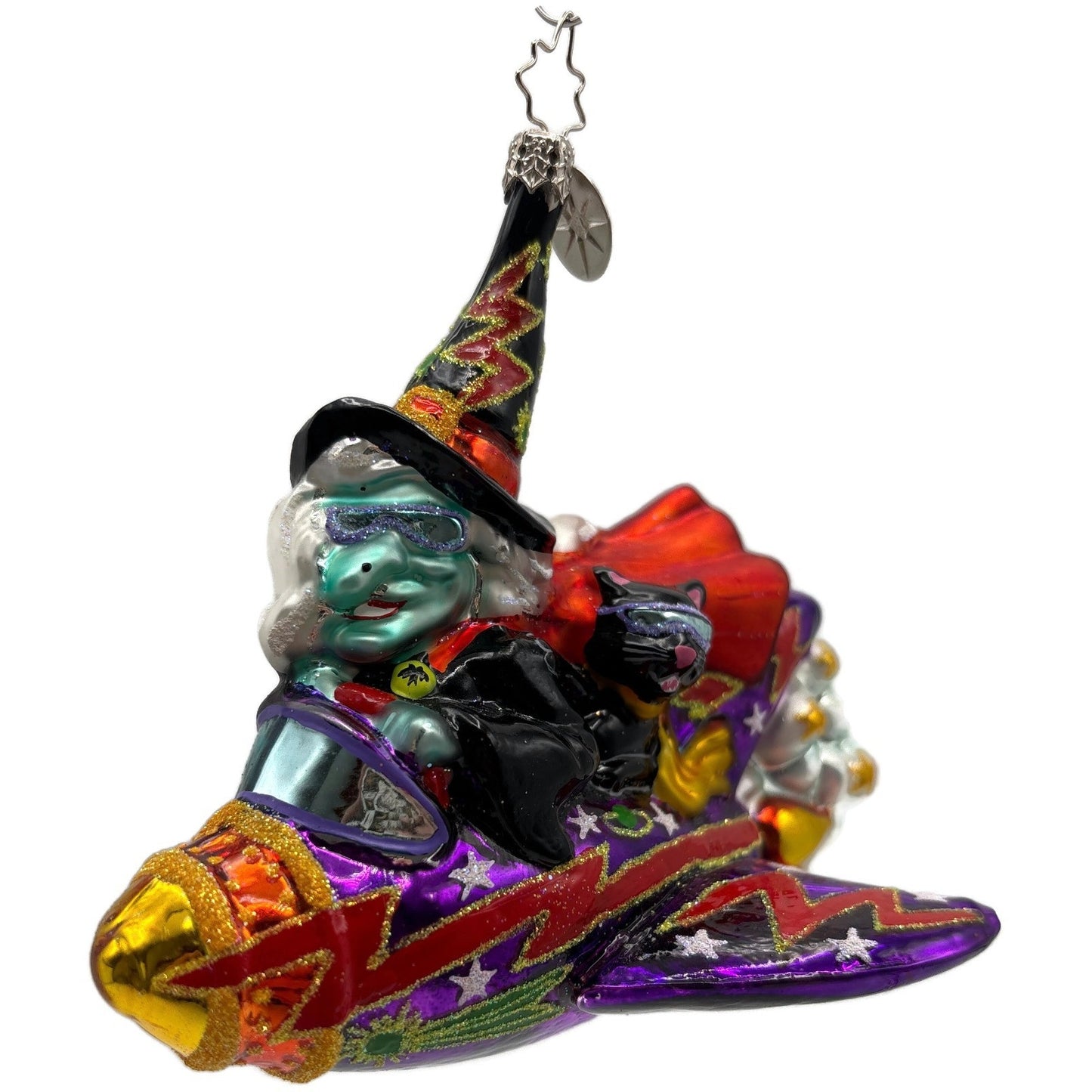 Christopher Radko Broomer Zoomer Witch Halloween Christmas Tree Ornament 1011692