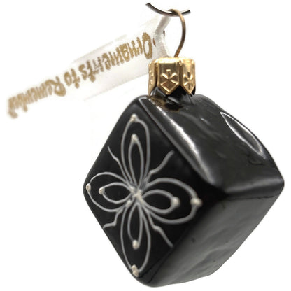 Truffle Candy Ornaments To Remember Black Glass Sweet Treat Christmas Ornament