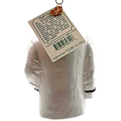 Chefs Coat White Jacket OWC Ornament Cooking Old World Christmas Tree Decor