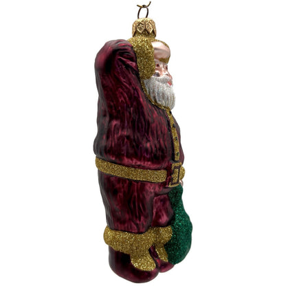 Patricia Breen A Santa For Thomas Bordeaux Green Sack Christmas Tree Ornament