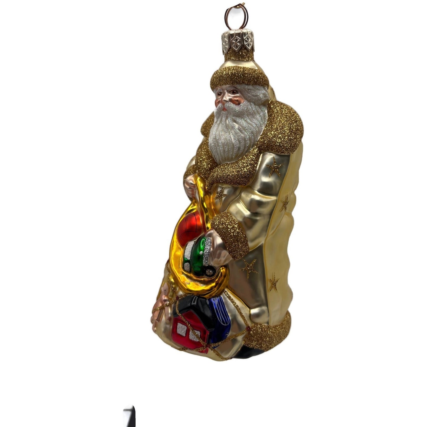 Patricia Breen Presents Gold Stars Santa Claus Gifts Toys Christmas Ornament