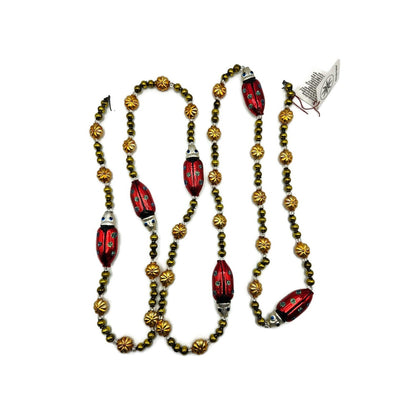 Christopher Radko Garland Ladybug Blossoms Christmas Holiday Ornament 94-453