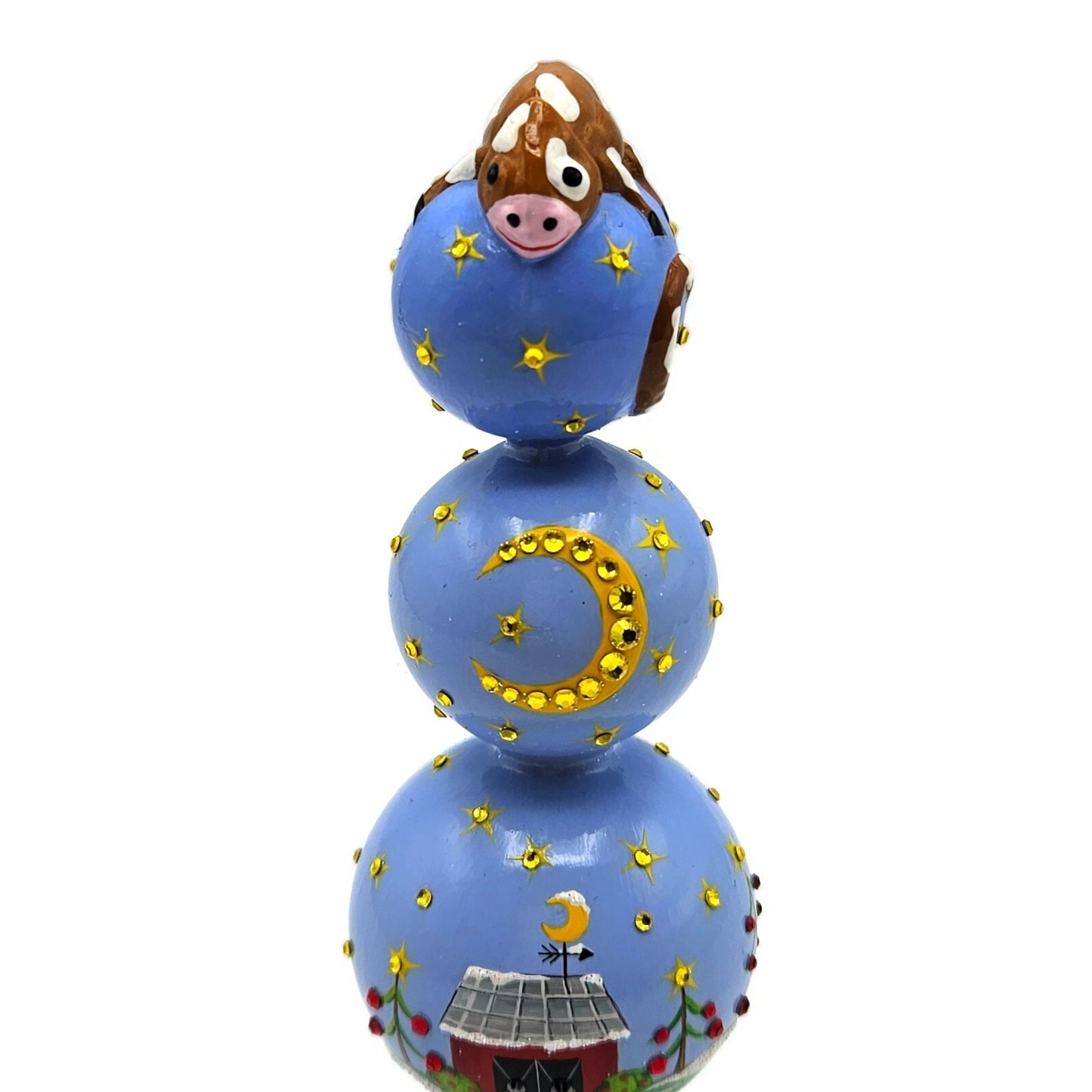 Patricia Breen Miniature Chameleon Finial The Cow Jump Over the Barn Tree Topper