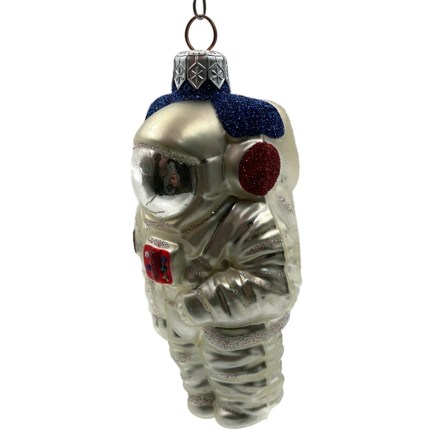 Patricia Breen A Walk on the Moon Spaceman Silver Astronaut Christmas Ornament