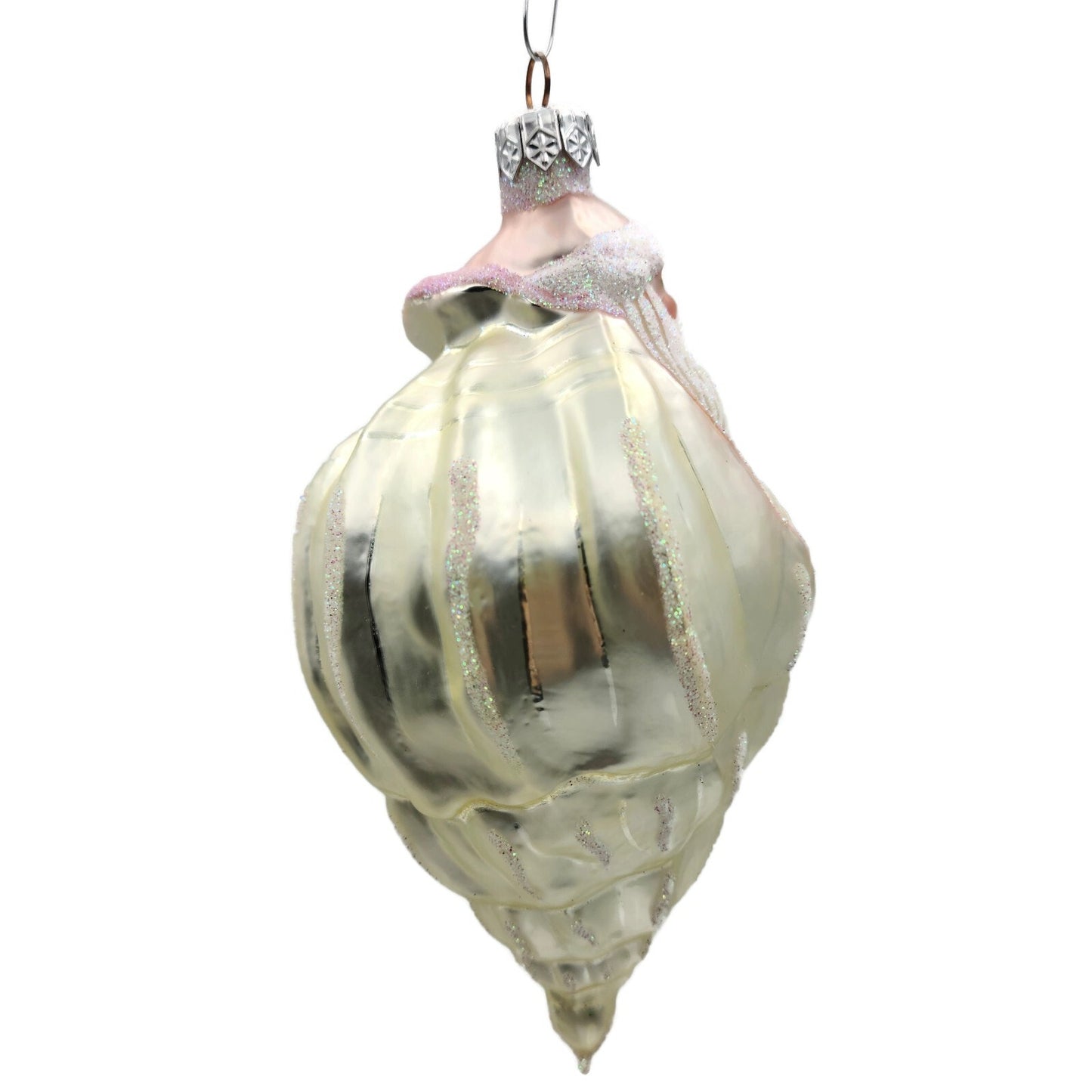 Patricia Breen Coastal Santa Claus Pearl Pink Summer Nautical Tree Ornament