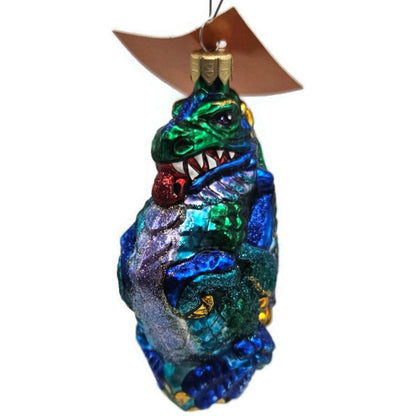 Asian Treasures Chimera Dragon Halloween Fantasy Christmas Tree Glass Ornament