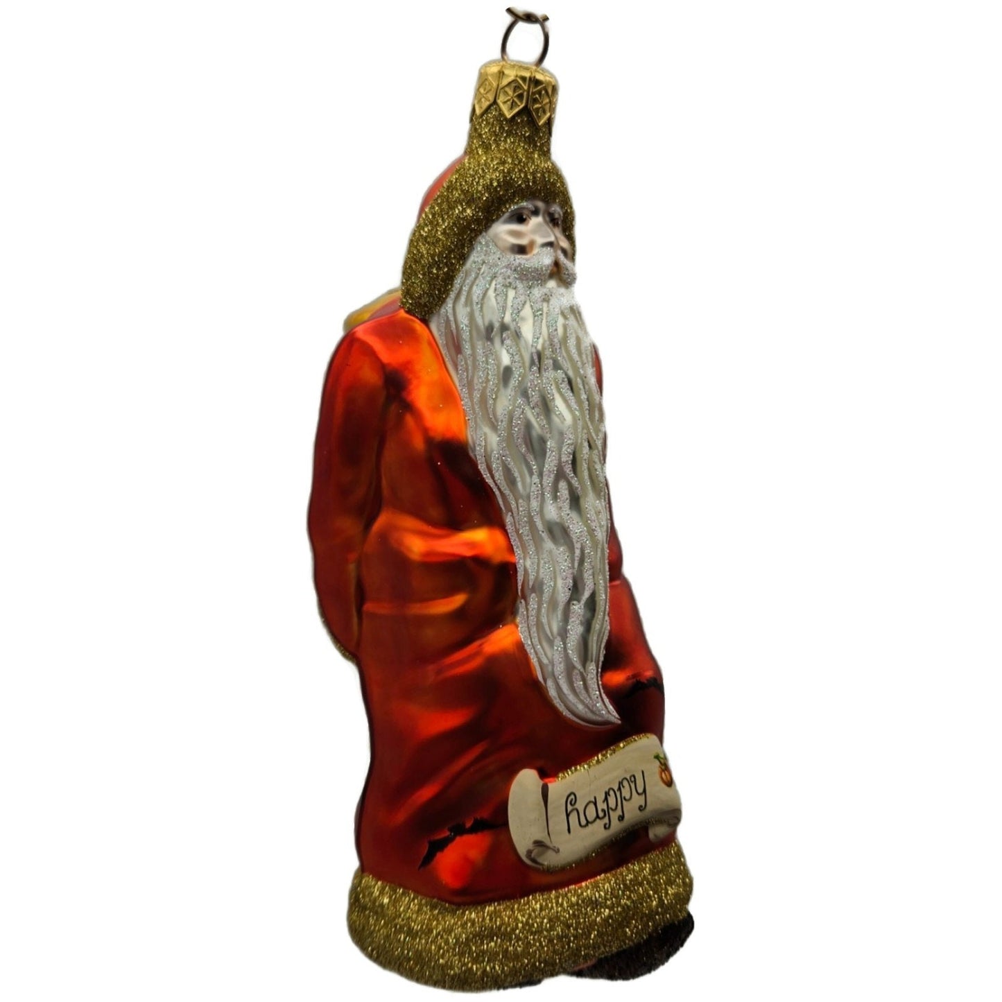 Patricia Breen Out With The Old Santa Claus Orange Pumpkin Halloween Ornament CO