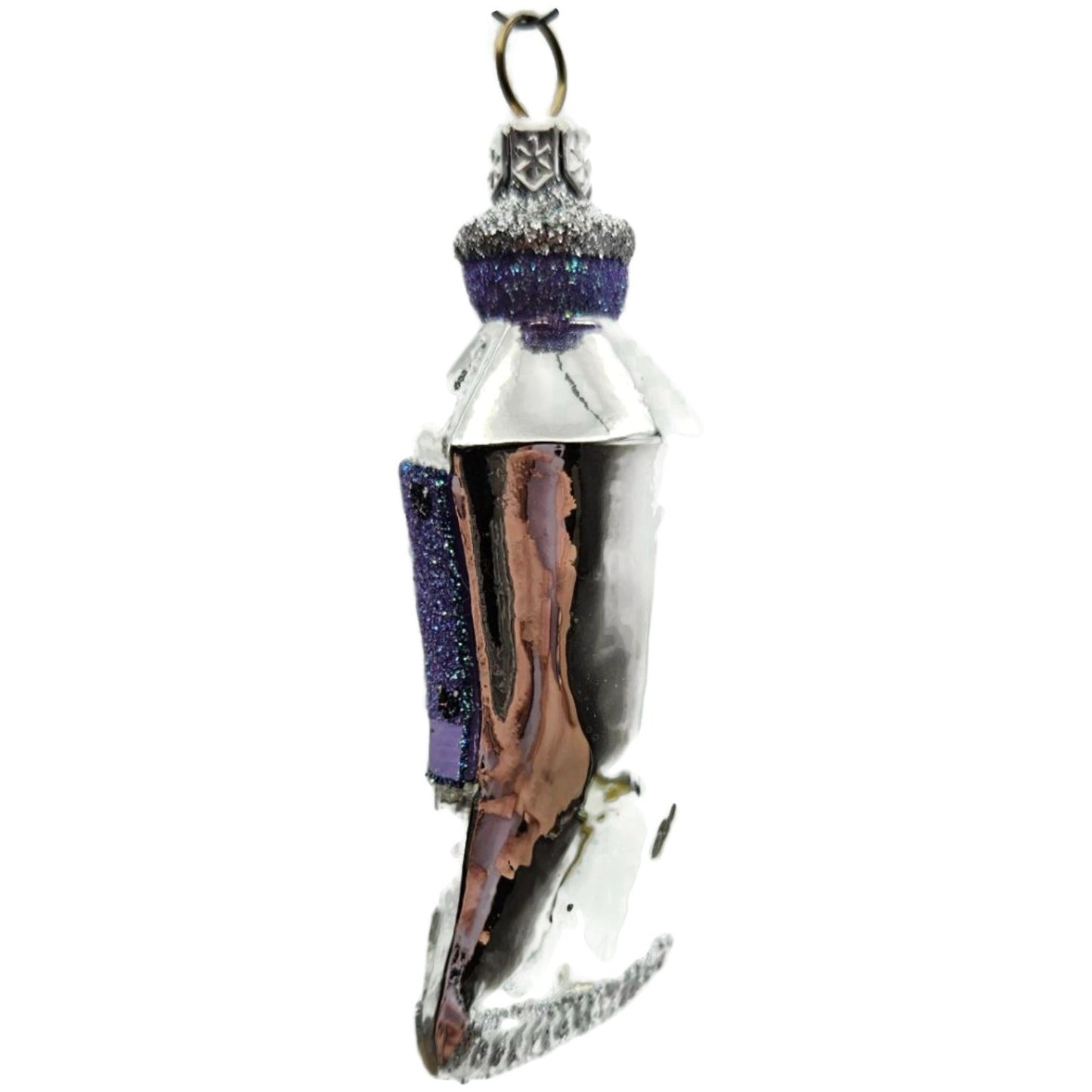 Patricia Breen Miniature Paint Tube Black Cat Art Lavender Halloween Ornament