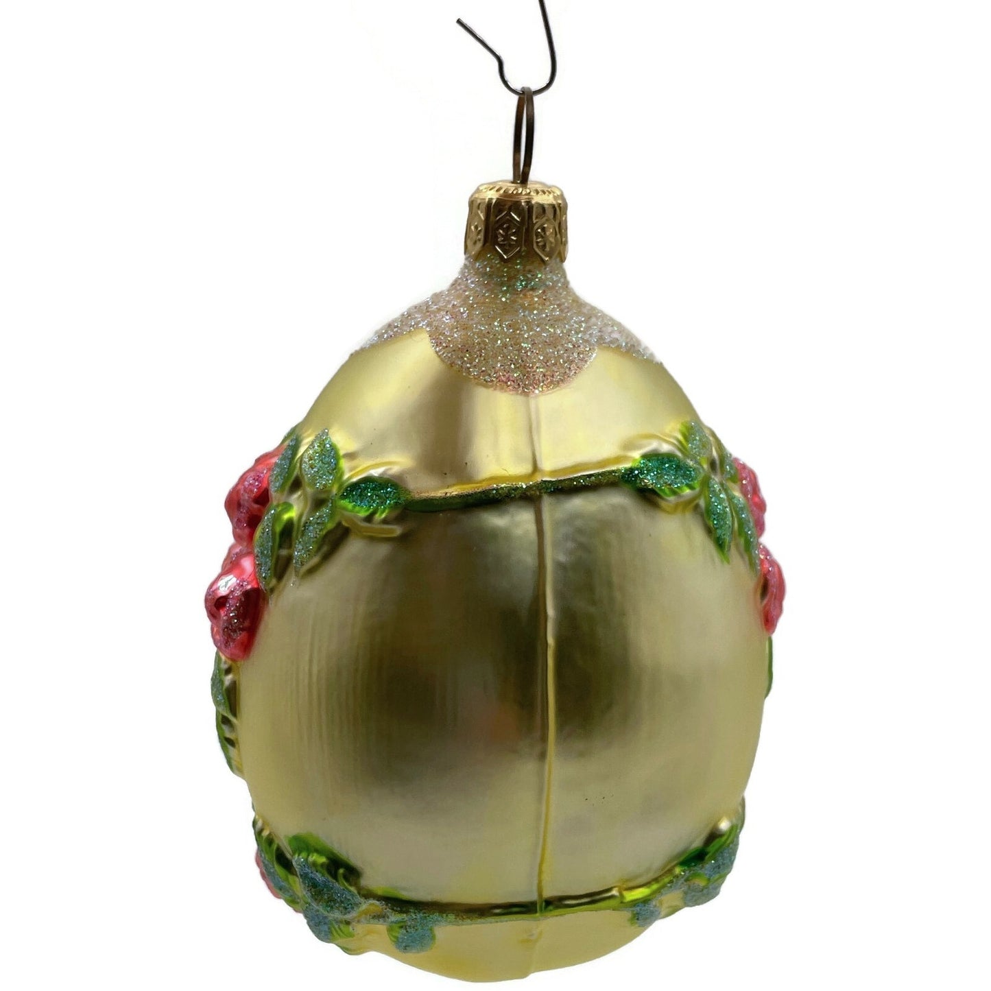 Patricia Breen Aleksandras Egg Flowers Yellow Easter Christmas Signed Ornament