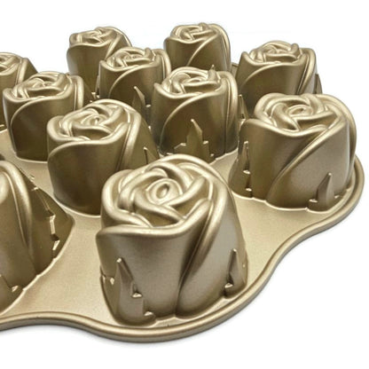 Sweetheart Rose Pan Mini Bundt Cakelet Non Stick Williams Sonoma Nordic Ware